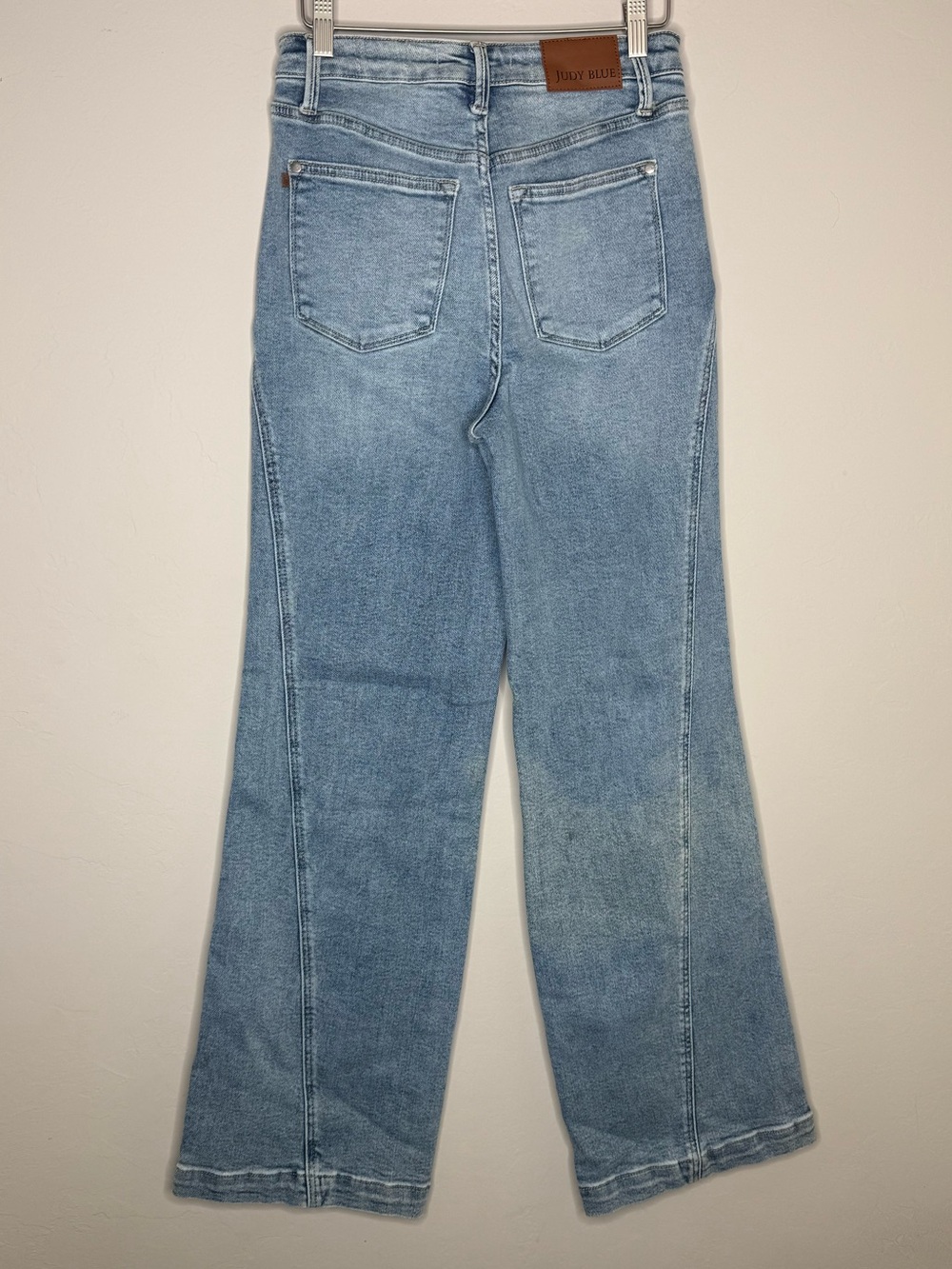 JUDY BLUE Joy High Rise Side Seam Retro Wide Leg Medium Wash Jeans Size 3/26 - Picture 4 of 6